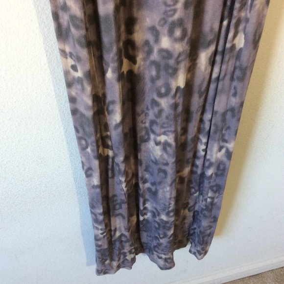 SOLD Cheetah print lace up suede maxi dress - Picture 5 of 8